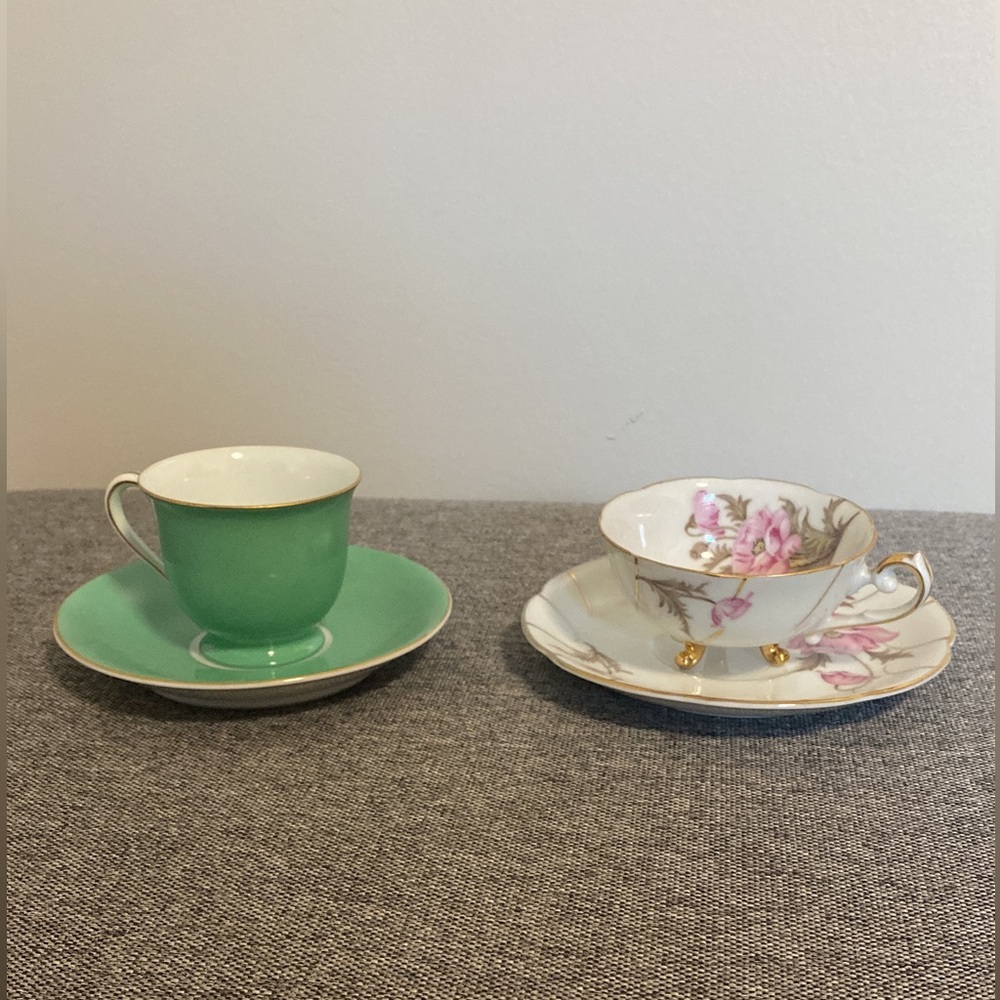 COPY - (2) Tea Cups and matching saucers